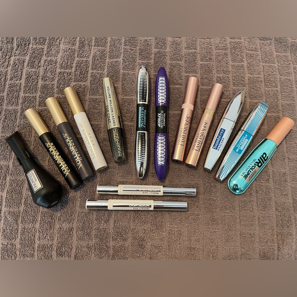 L'Oreal Makeup Huge Lot Of 4 Loreal Black Mascaras Primers Lash